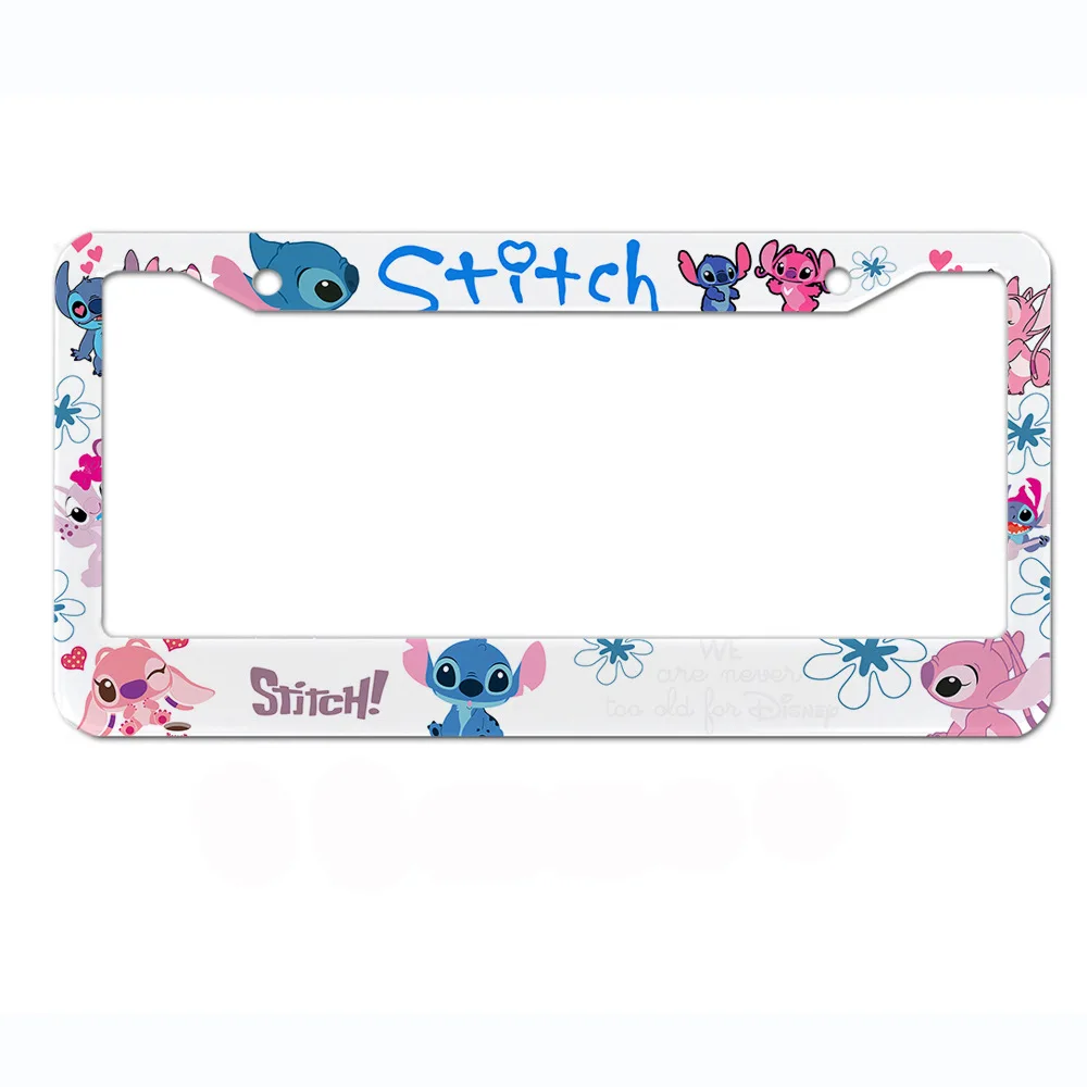 American license plate holder UV process cute animation pattern aluminum alloy license plate frame manufacturer  DIY