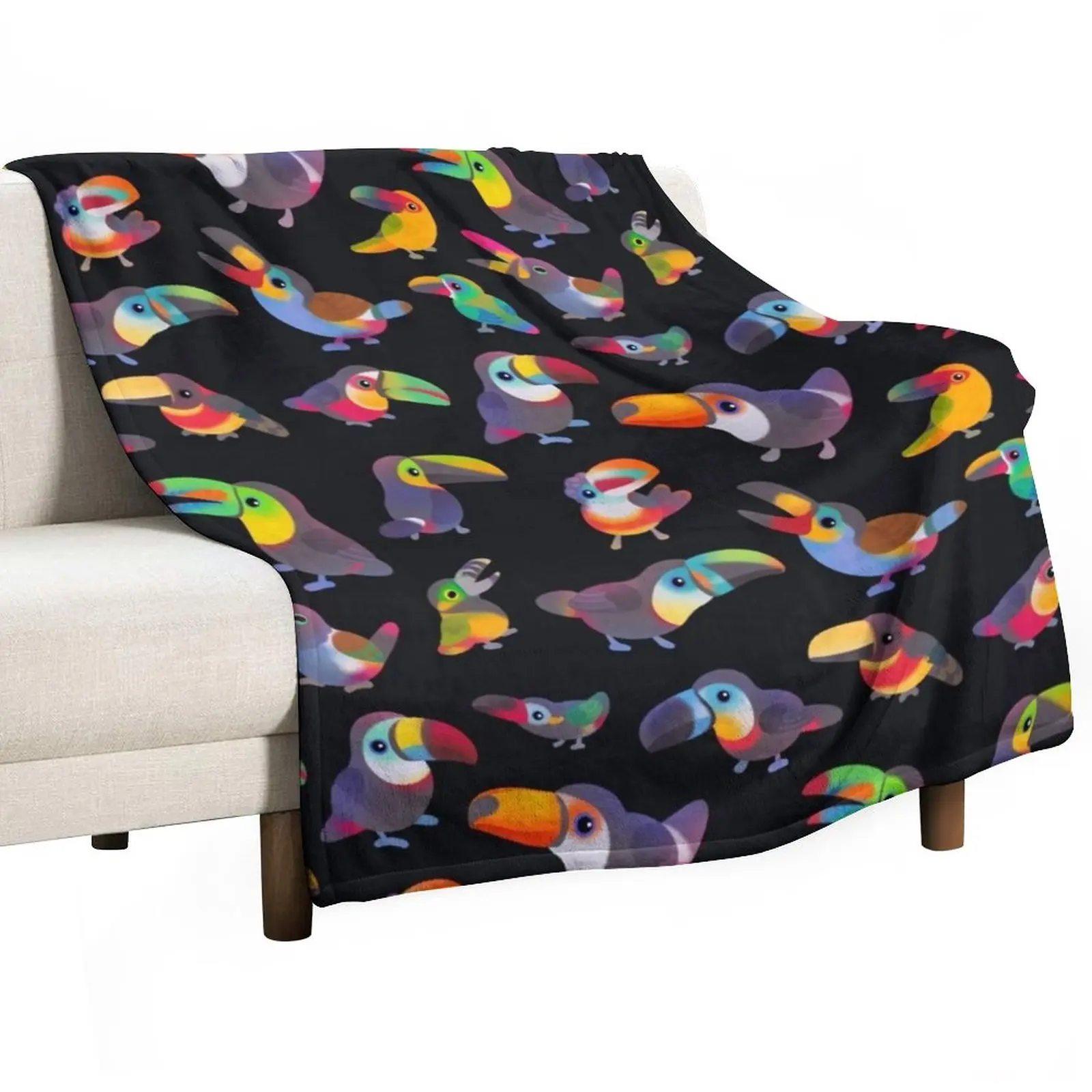 Toucan Throw Blanket Cute Blanket Plaid Blankets For Bed Hair Blanket