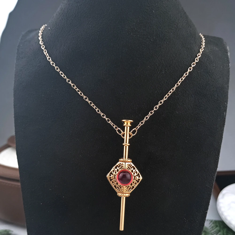Magic Witch Necklace Women's Vintage Blood Pack Removable Witch Wand Pendant Cosplay Jewelry Couple New Lover Gift
