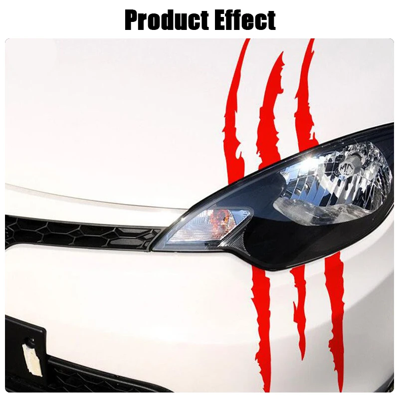 

Car Headlight Personality Sticker Monster Claw Marks Scratch Stripe Raptor Paw Marks Decoration Decal Car Accessories