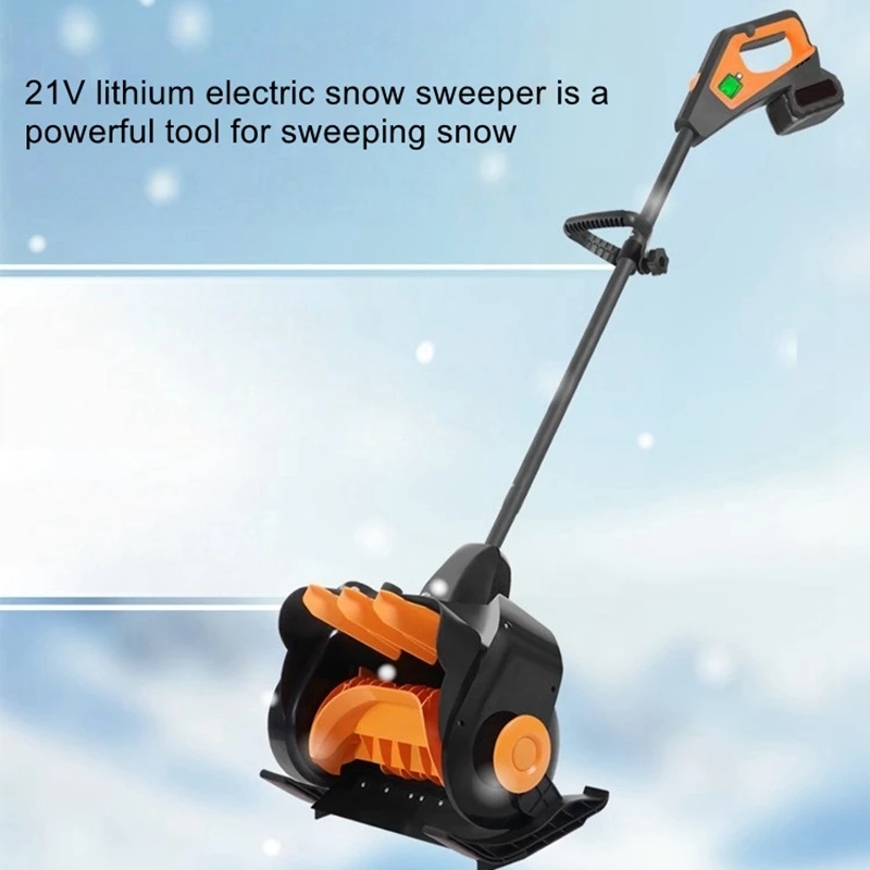 Lithium ion snow removal machine, electric small school road household snow removal machine