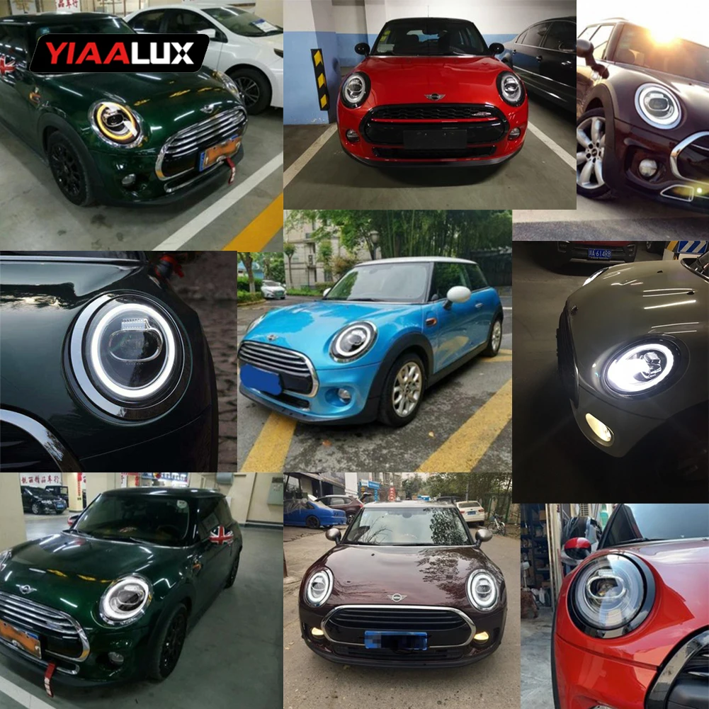 YIAALUX Car Styling Case for Mini F56 2013-2018 Cooper Headlights for LED Head Lamp Angel Eye DRL Front Light Bi-led Lens