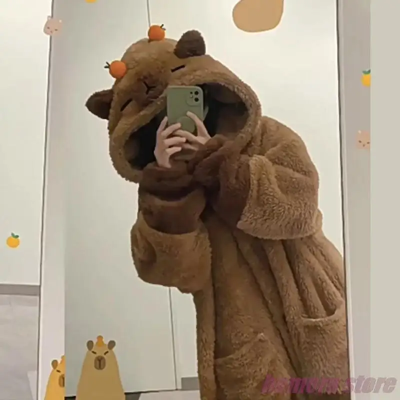 CapyReale-大人のためのユニセックスベルベットパジャマ、ルーズonesie、コスプレパンツ、ソフト、キュート、動物の形の毛布、暖かい