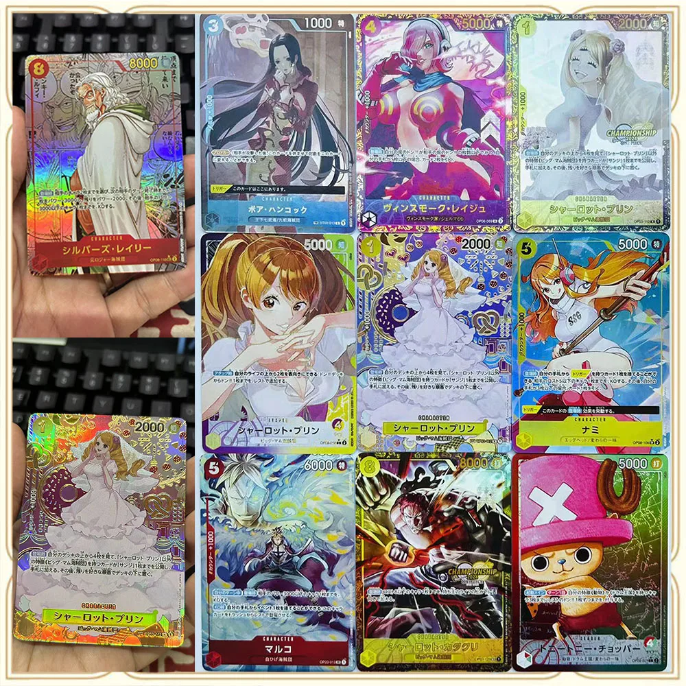 

Anime One Piece DIY ACG Charlotte Pudding Nami Sanji Boa Hancock Ace Boy Game Toys Collectible Cards Birthday Gifts Board Game