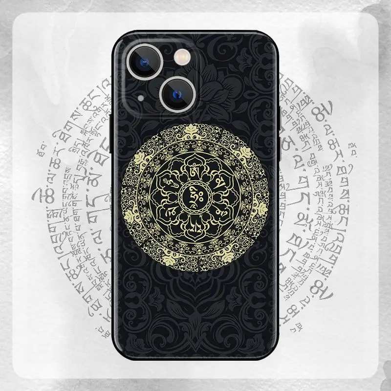 For Iphone 13 IPhone 12 Pro Max Phone Case 11 Soft Xs Chinese Style Xr Zen Six Word Motto China-chic Male