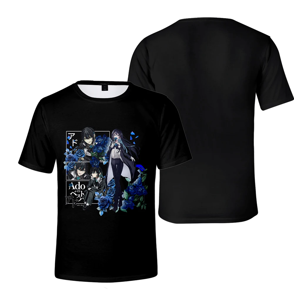 

Ado，アド T-Shirts Summer Women Men Fashion HipHop Crewneck Short Sleeve T-shirts Casual HipHop Casual Tee