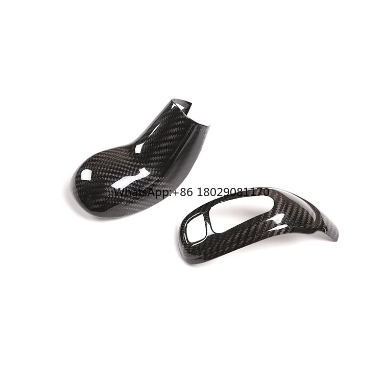 Accesorios interiores de fibra de carbono Real aptos para Cadillac CT5, consola central, perilla de cambio de marchas, cubierta de cabeza, protección de decoración