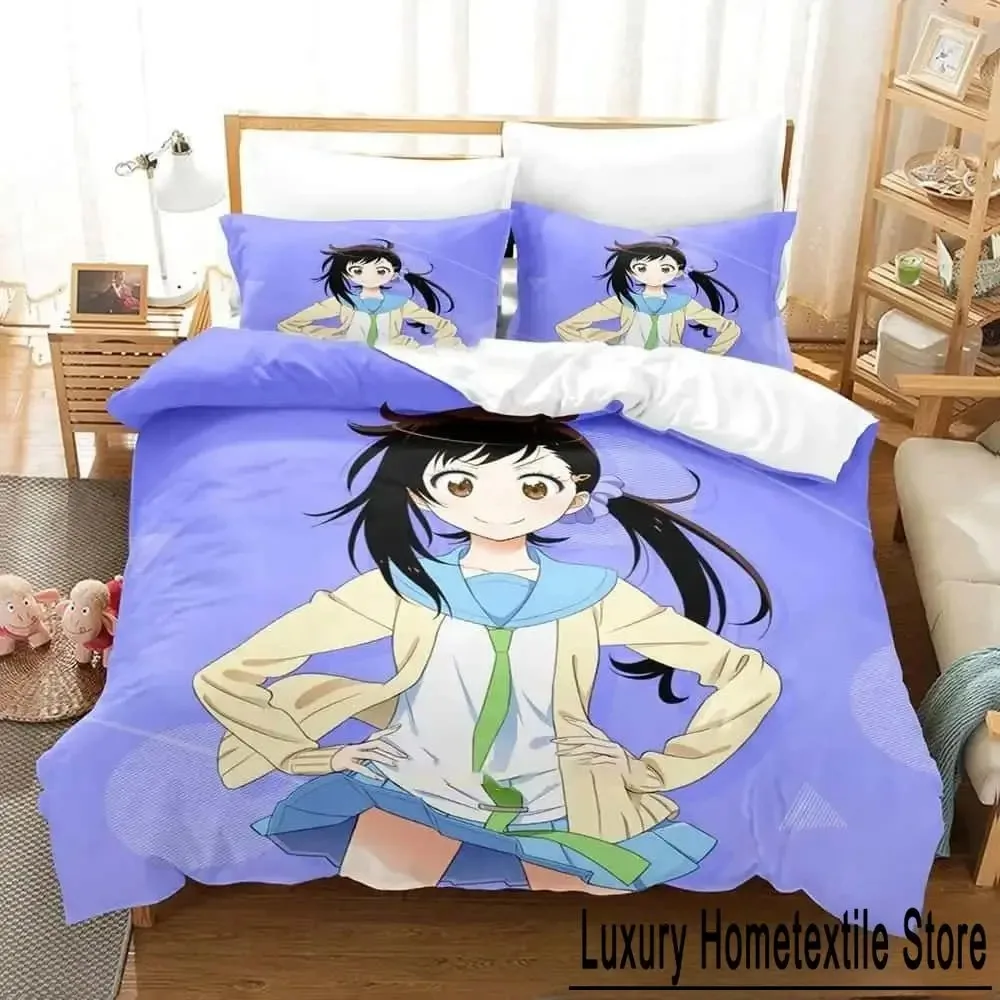 3D Print Anime Nisekoi False Love Bedding Set Boys Girls Twin Queen King Size Duvet Cover Pillowcase Bed boys Adult Home Textile