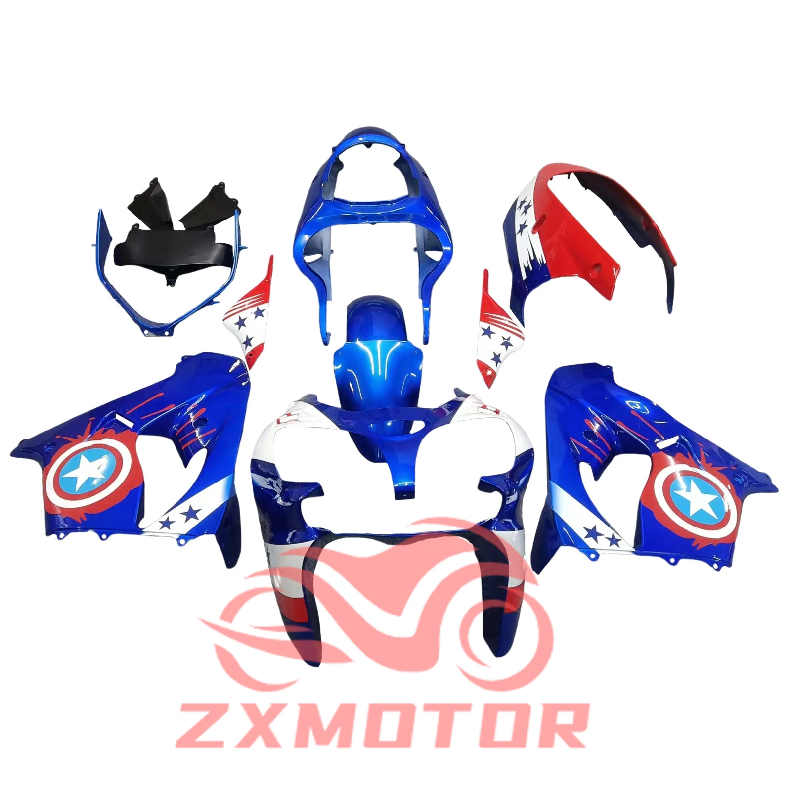 For KAWASAKI ZX9R 2000 2001 Best Unique Fairing Kit ZX 9R 00 01 Motorcycle Injection Customizable Fairings Set