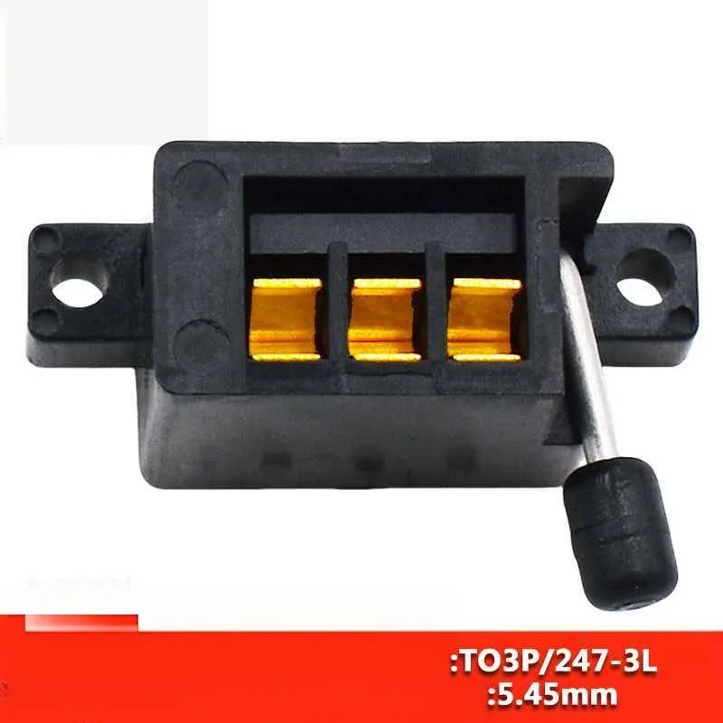 Aging seat TO3P/247 (80A) locking test seat (black) spacing 5.45MM gold-plated IC test fixture