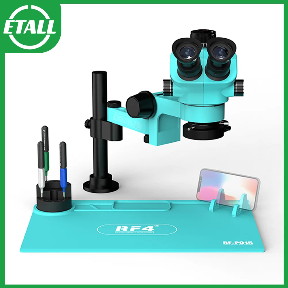 RF4 6 Speed Precise Locking Magnification Zoom ，360 ° Rotation Adjustable Swing Arm Universal Stereo Microscope RF7050TVPRO-F019