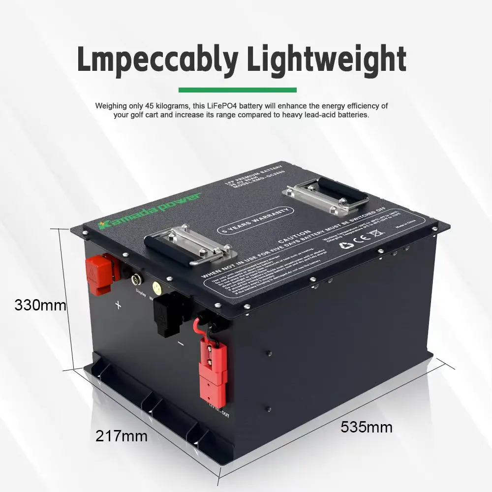 Factory Golf Car Battery Bluetooth Lifepo4 Self Heating 24V 36V 48V 300Ah 400Ah 500Ah Golf Cart Battery for Electric Car Battery