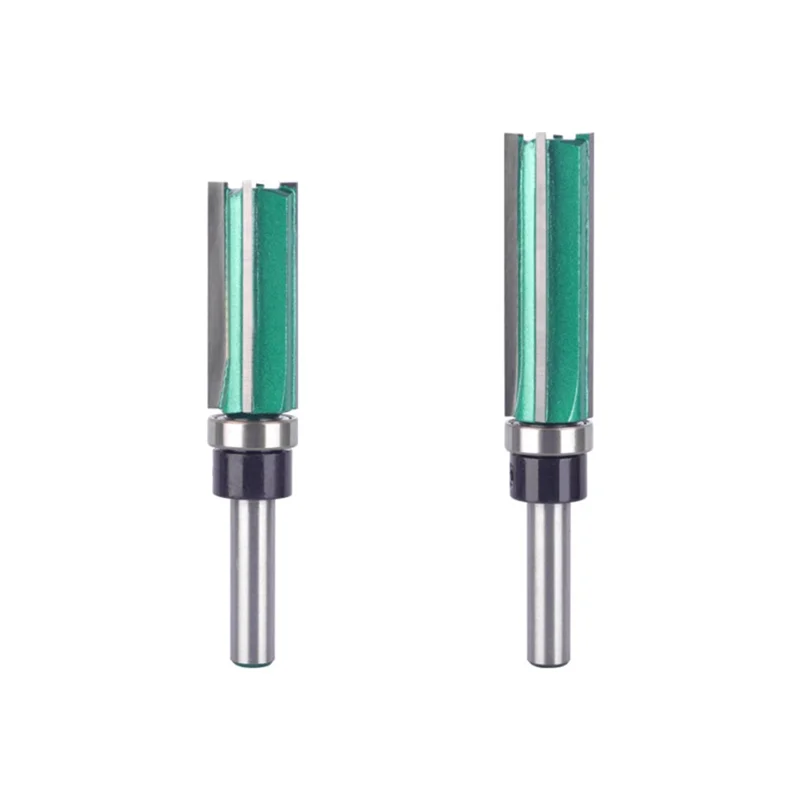 

2Pack Bearing Four-Edge Straight Knife 4-Tooth Slotted Handle With Bearing Trimmer Heads Woodworking Milling Cutter-[A04I]