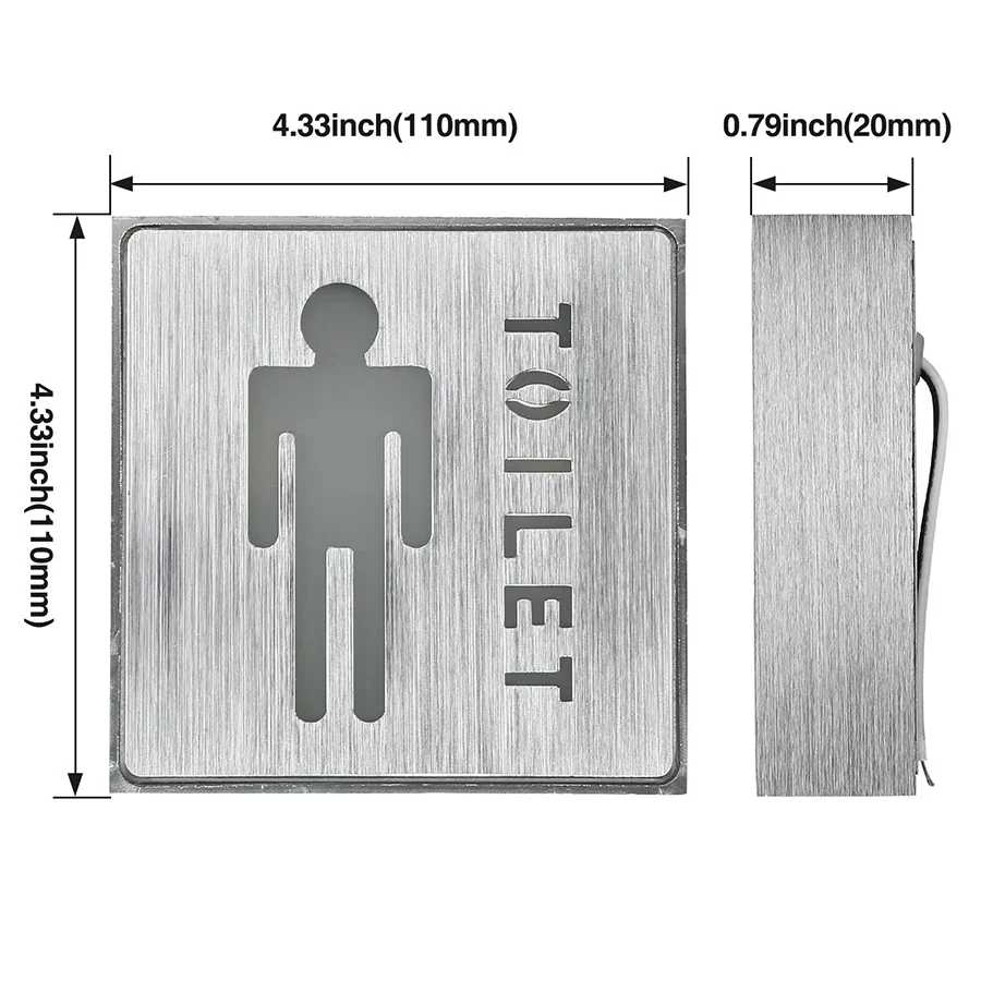 LED Information Sign AC110-220V To DC12V Low Voltage Sign Wall Lamp WiFi/Coffee/Toilet/Restroom/Stop/No Smoking Warning Lights