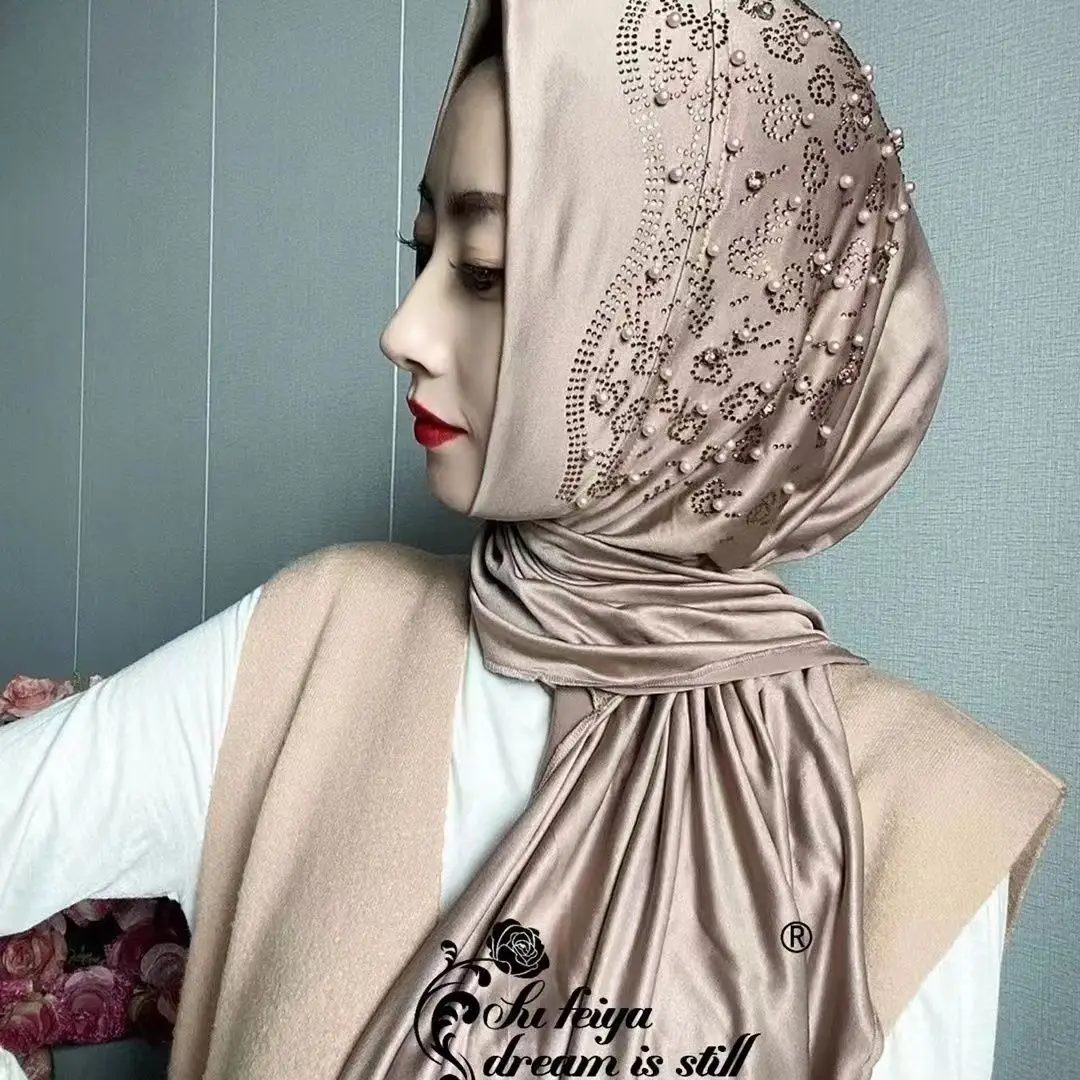 Hijab musulmán para mujer, pañuelo para la cabeza con borlas, bufanda de gasa, oración de Malasia, Kufi, Islam, Arabia Saudita, lujo, envío gratuito, Verano