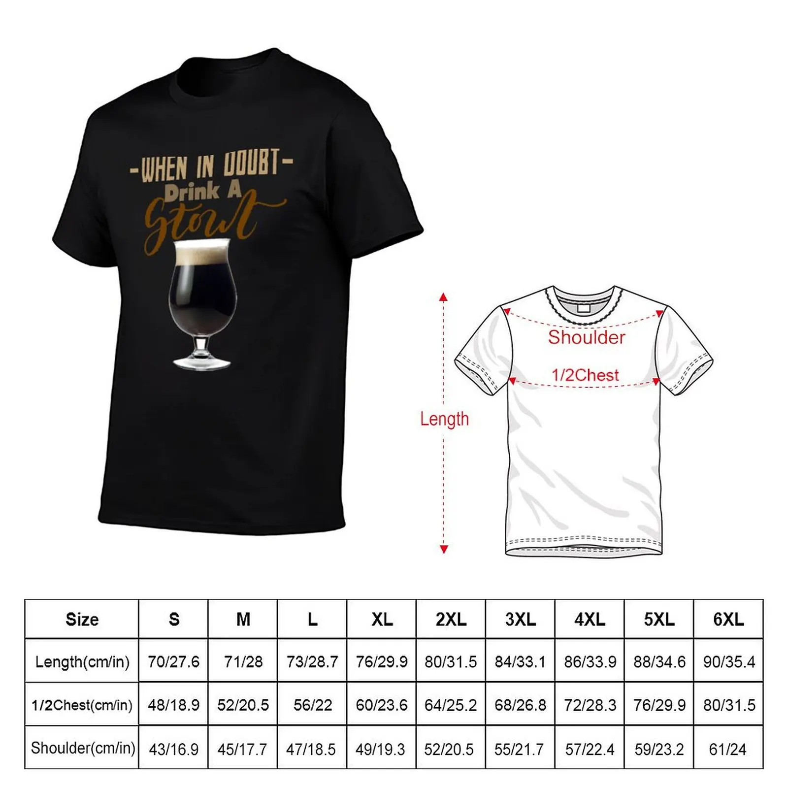 When In Doubt Drink A Stout T-Shirt korean fashion shirts graphic mens champion t shirts