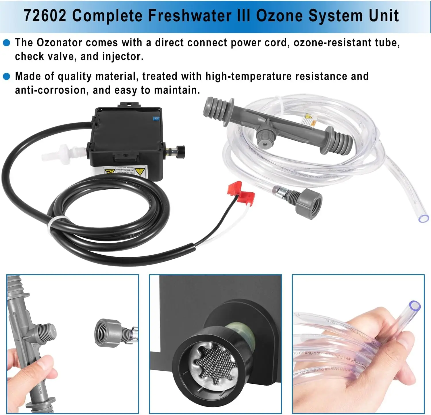 72602 Complete Ozonator Unit Ozone Generator Replacement Parts for Watkins Freshwater III Ozone System for Hot Spring Spas & Hot