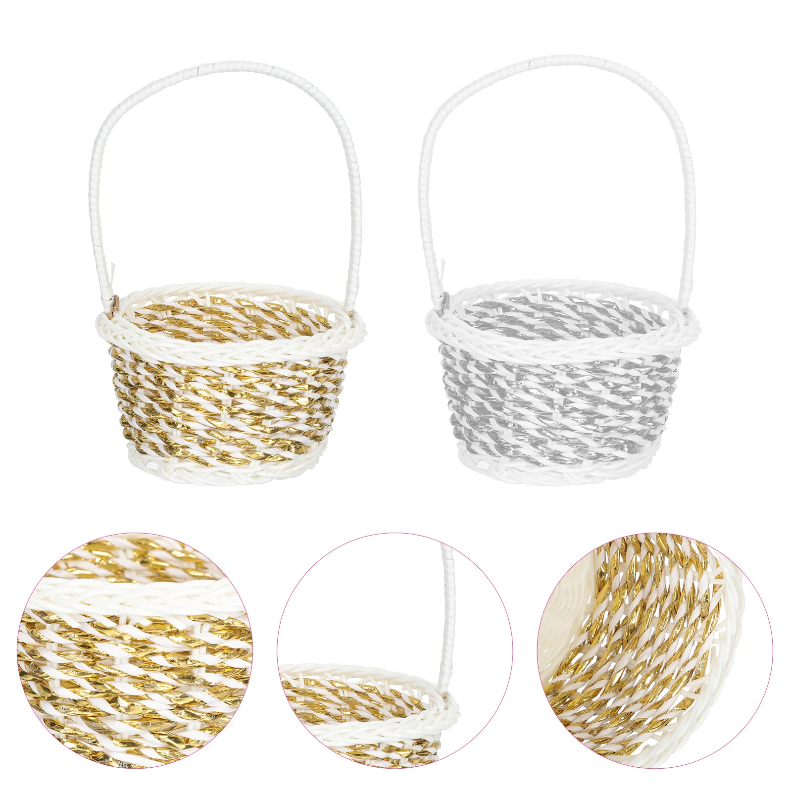 

6 pcs Storage Basket Premium Pp Material Portable Lightweight Design For Fruit Egg Snacks Vegetables Home Organization
