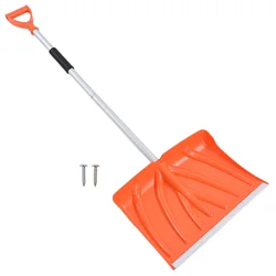 Snow Shovel Large Capacity D Shaped Handle Aluminum Alloy Plastic Material Detachable Assemblable Shovelling Tool Snow Shovel