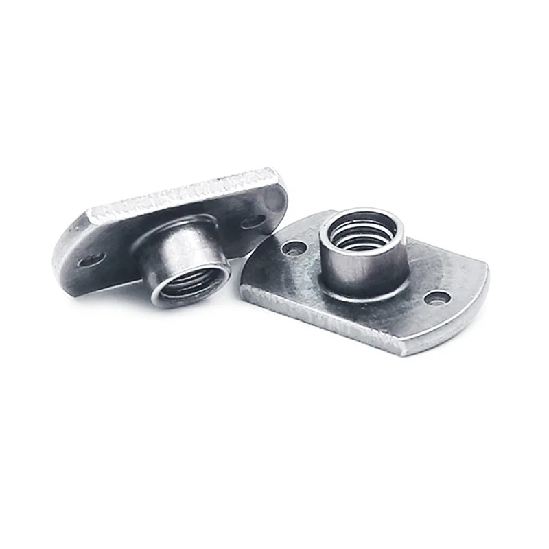 20pcs Length 23mm Width 14mm Height 7.5mm Disc Thickness 2mm Two Solder Joints M6X1.0 T-type Welding Nut