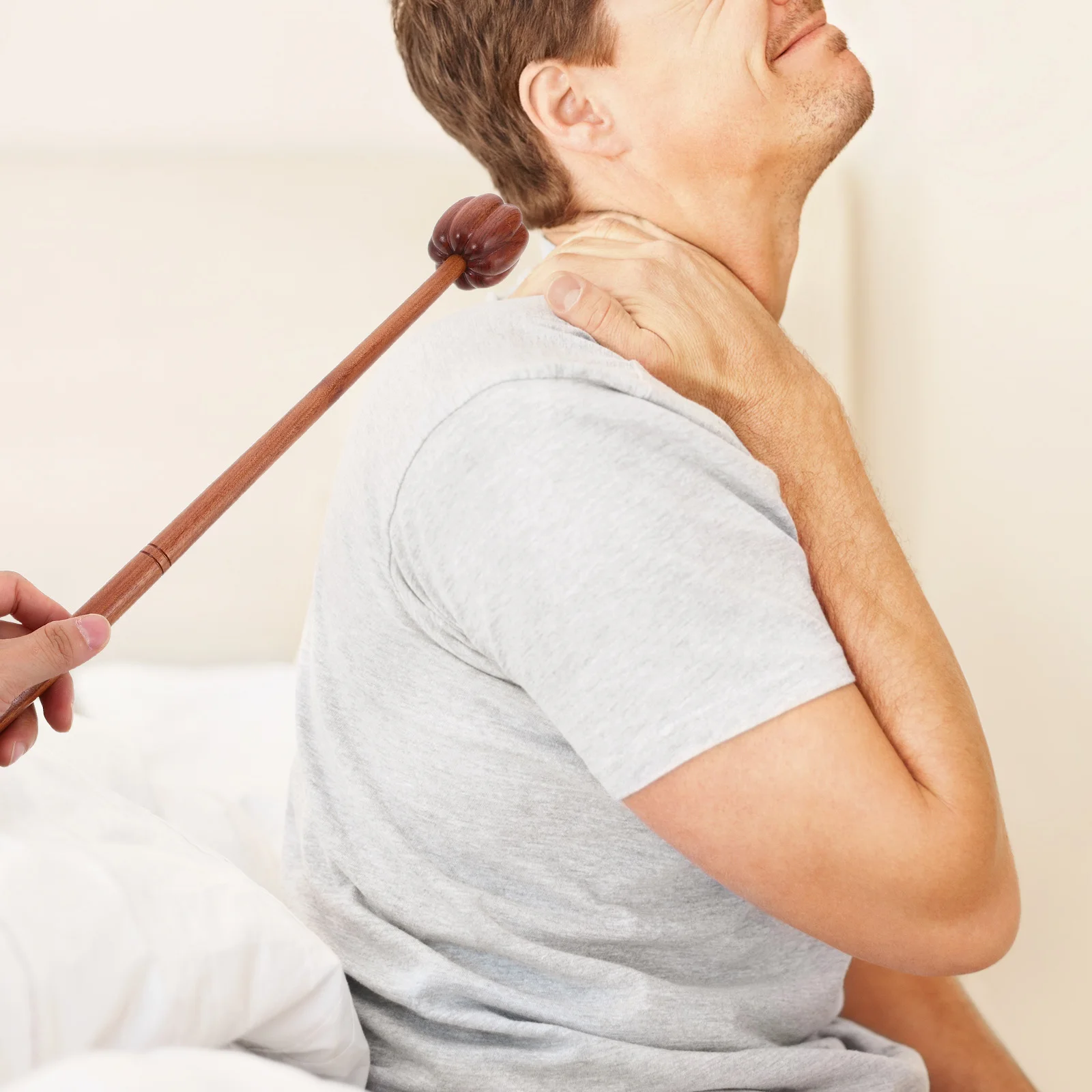 

Wood Massage Hammer Handheld for Neck Back Shoulder Percussion Tool Home Office Travel Muscle Massager Hammer Back Massage Tool