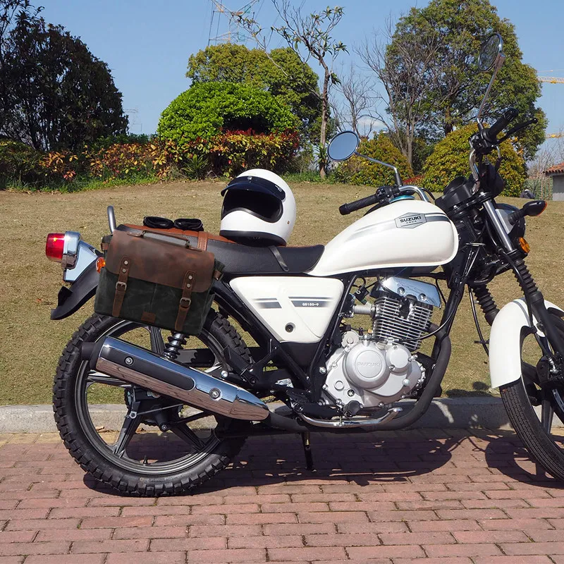 【Premium】For Suzuki Cool 150 motorcycle side bag retro waterproof motorcycle travel modification accessories commuter side