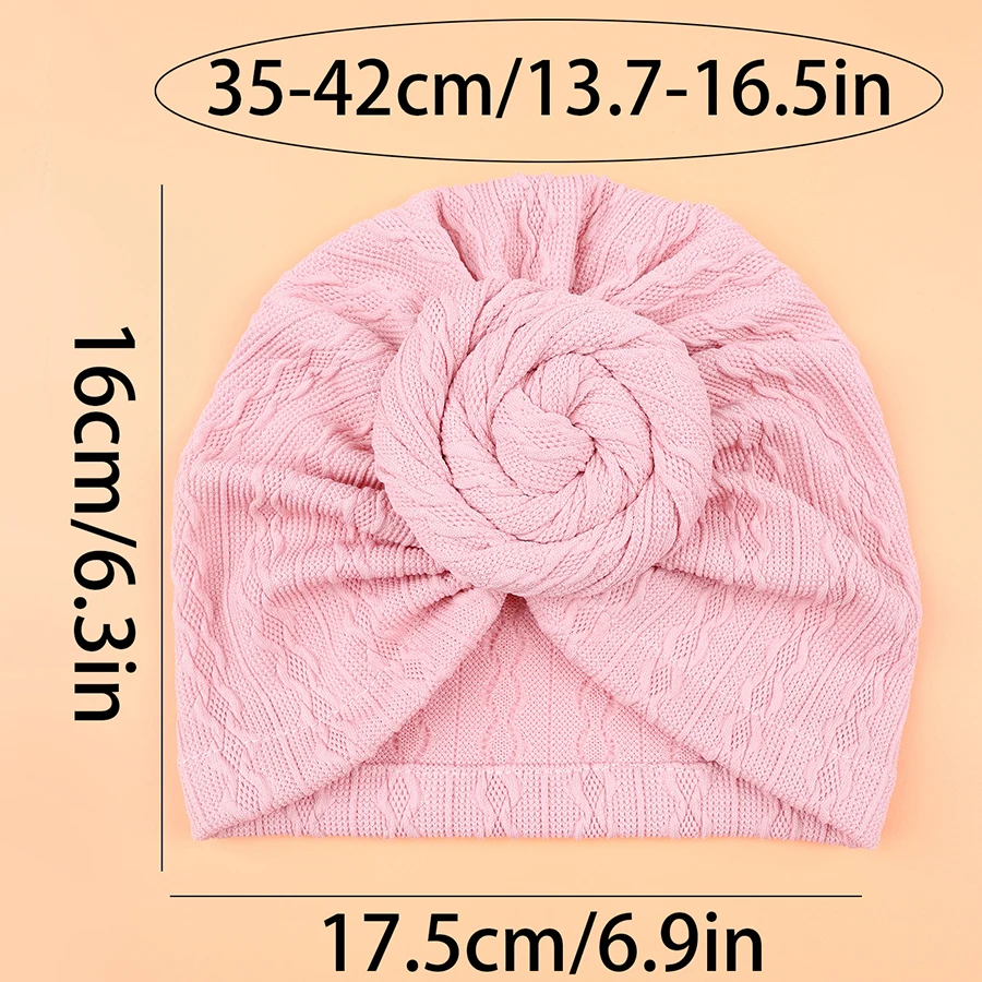 كبير الحلزون الكروشيه عمامة الطفل القبعات Topknot قبعة قطنية طفل صبي فتاة أغطية الرأس بونيه الوليد بيني الاطفال الملحقات #6