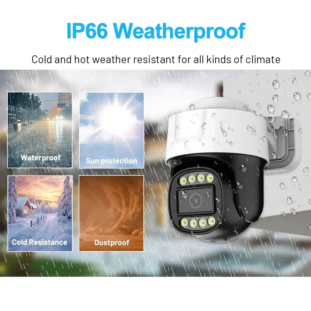 1080P AHD Camera PTZ Surveillance CCTV Cameras Waterproof Speed Dome Home Security Outdoor Full Color Night Vision Audio IP Cam image 5
