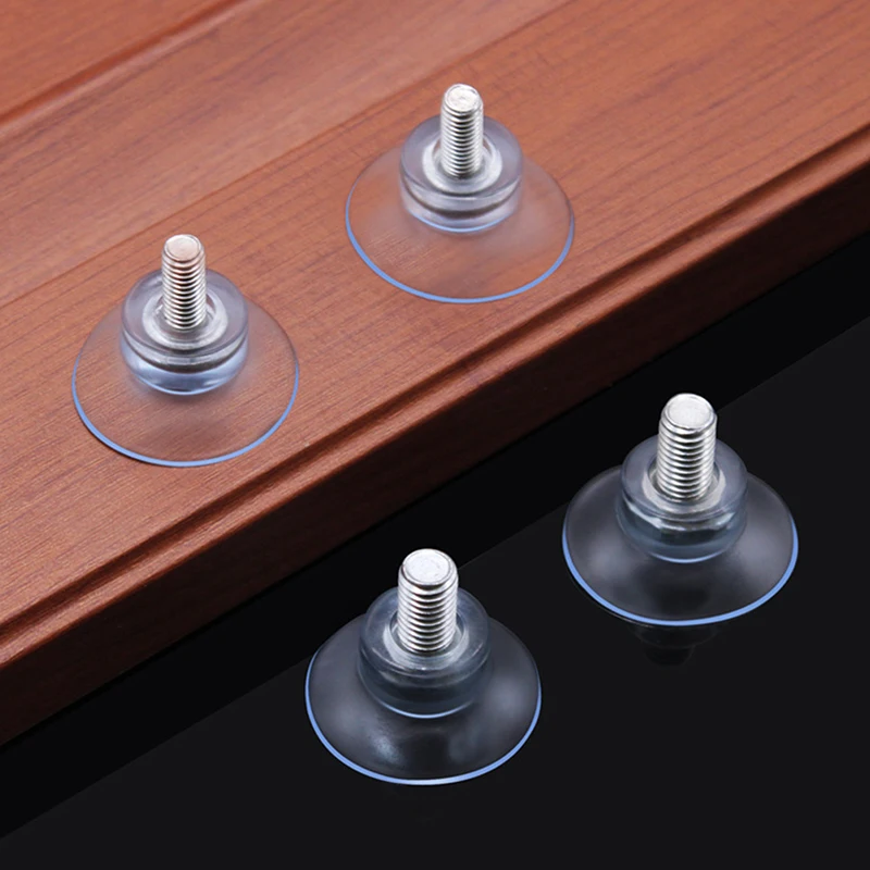 5 Pcs M6/M8 Screw Rubber Suction Cup Transparent Sucker Plastic Hooks