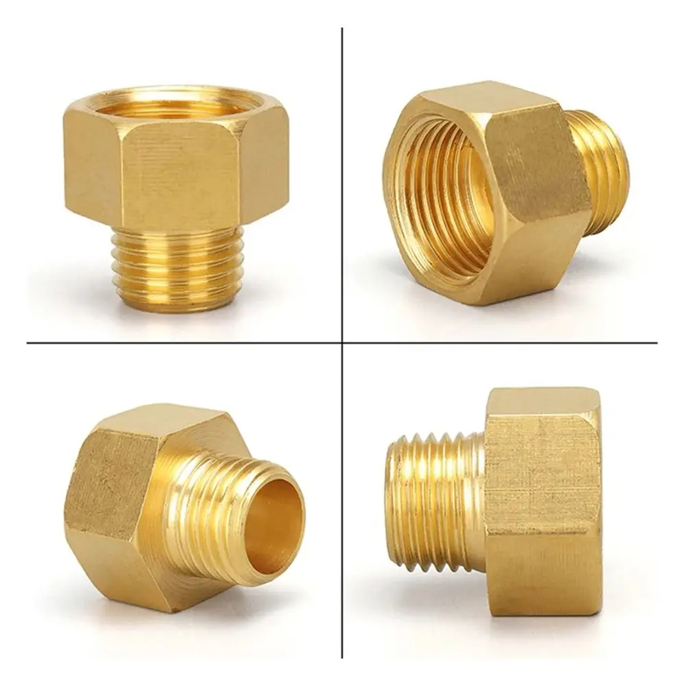 1 Stuks Reducer Pijpfitting 1/8 1/4 3/8 1/2 3/4 Vrouwelijke Naar Mannelijke Schroefdraad Hex Bus Connectoren Messing Koppeling Connector