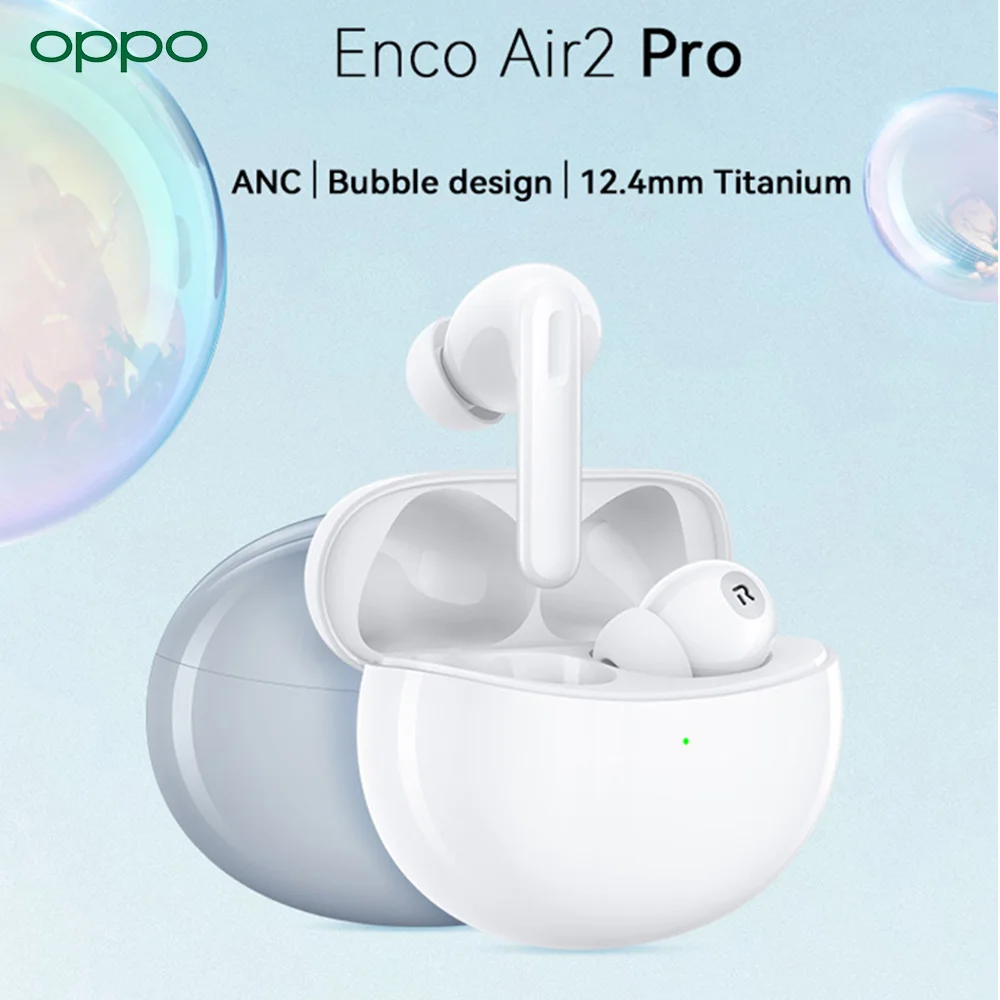 

Original Oppo Enco Air2 Pro Air 2 Pro Bluetooth 5.2 Earphone ANC Active Noise Cancel 12.4mm Deep Bass Booster IP54 For Reno 8