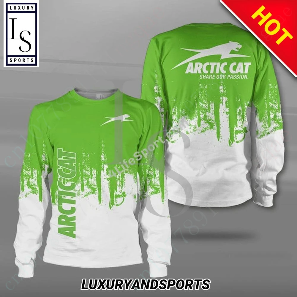 Arctic Cat Unisex Clothing Casual T-shirts Anime T Shirt For Men Women Quick Drying Sweatshirt Top Harajuku O Neck Long Sleeve