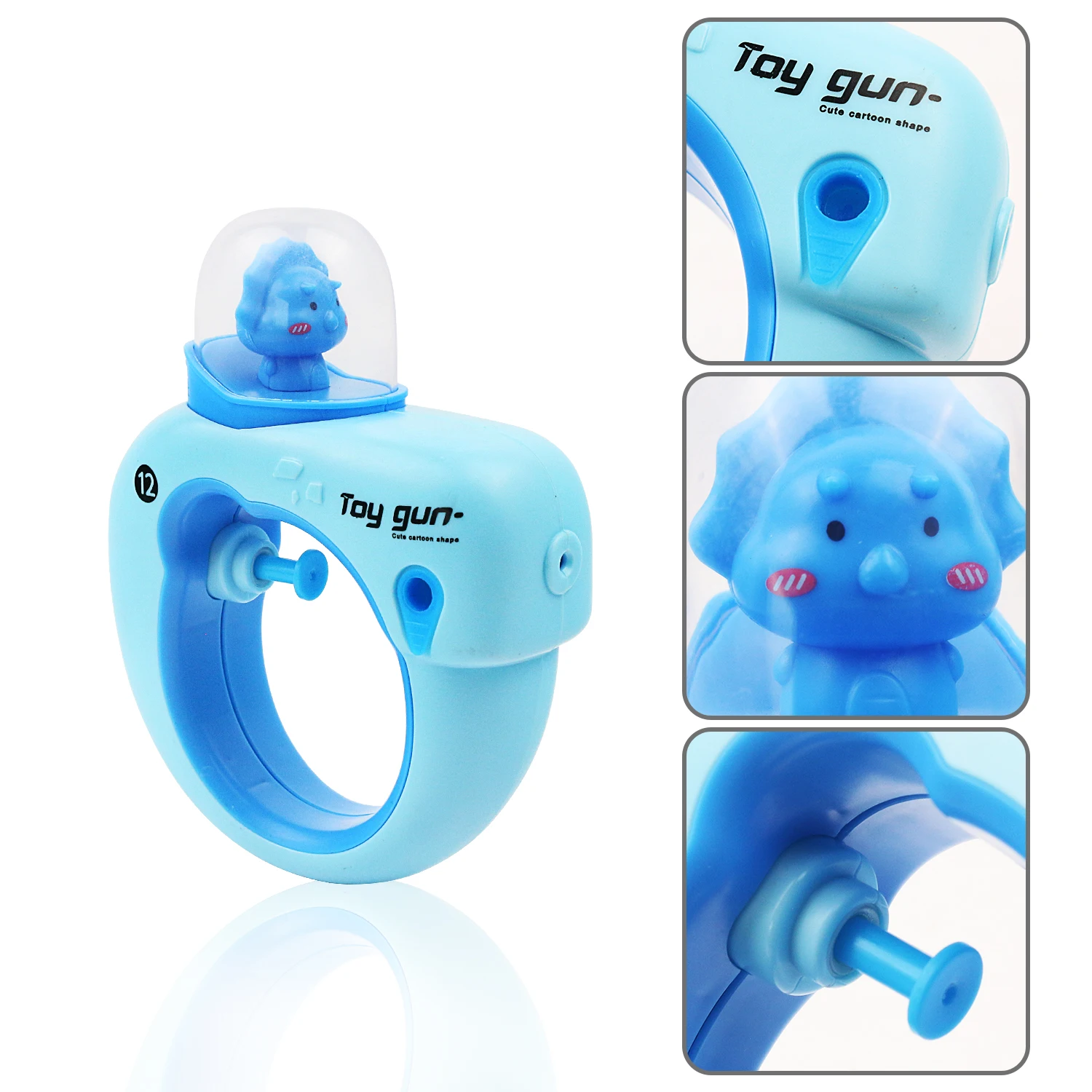 Children's water and bath toys, fun cartoon press type circular water gun, water battle toys