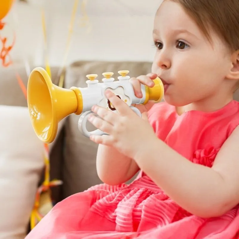 1Pc Mini Baby Trumpet Instrument Zabawki dla dzieci Wczesna zabawka edukacyjna Montessori Kolorowe instrumenty muzyczne Gry dla dzieci Prezent
