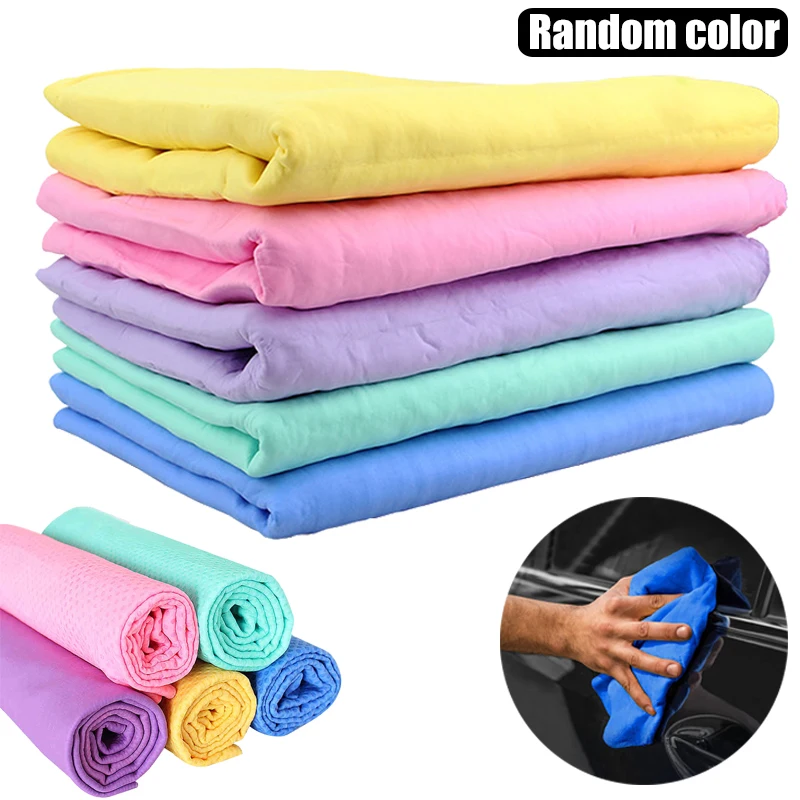 

1Pc Synthetic Deerskin Car Wash Towel Super Absorbent Towel Magical Care Suede Towels Cleaning Cloth Auto Washing Accessories