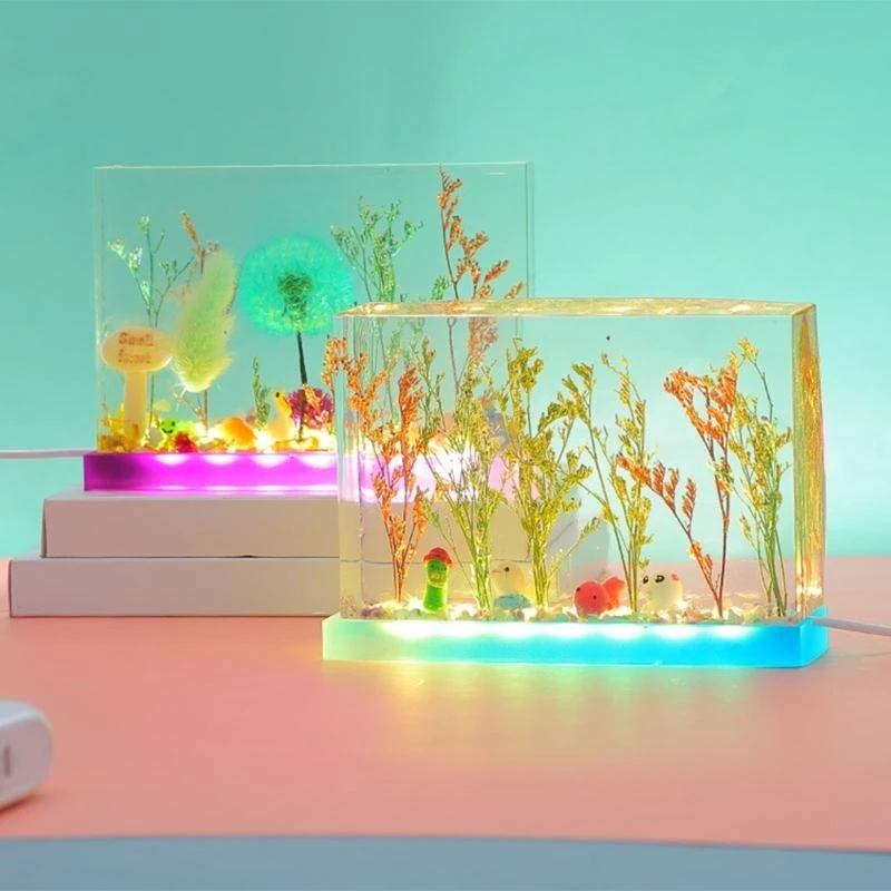  Light Resin Silicone Mold for DIY Table LED Lamp Desk Ornaments Resin Casting