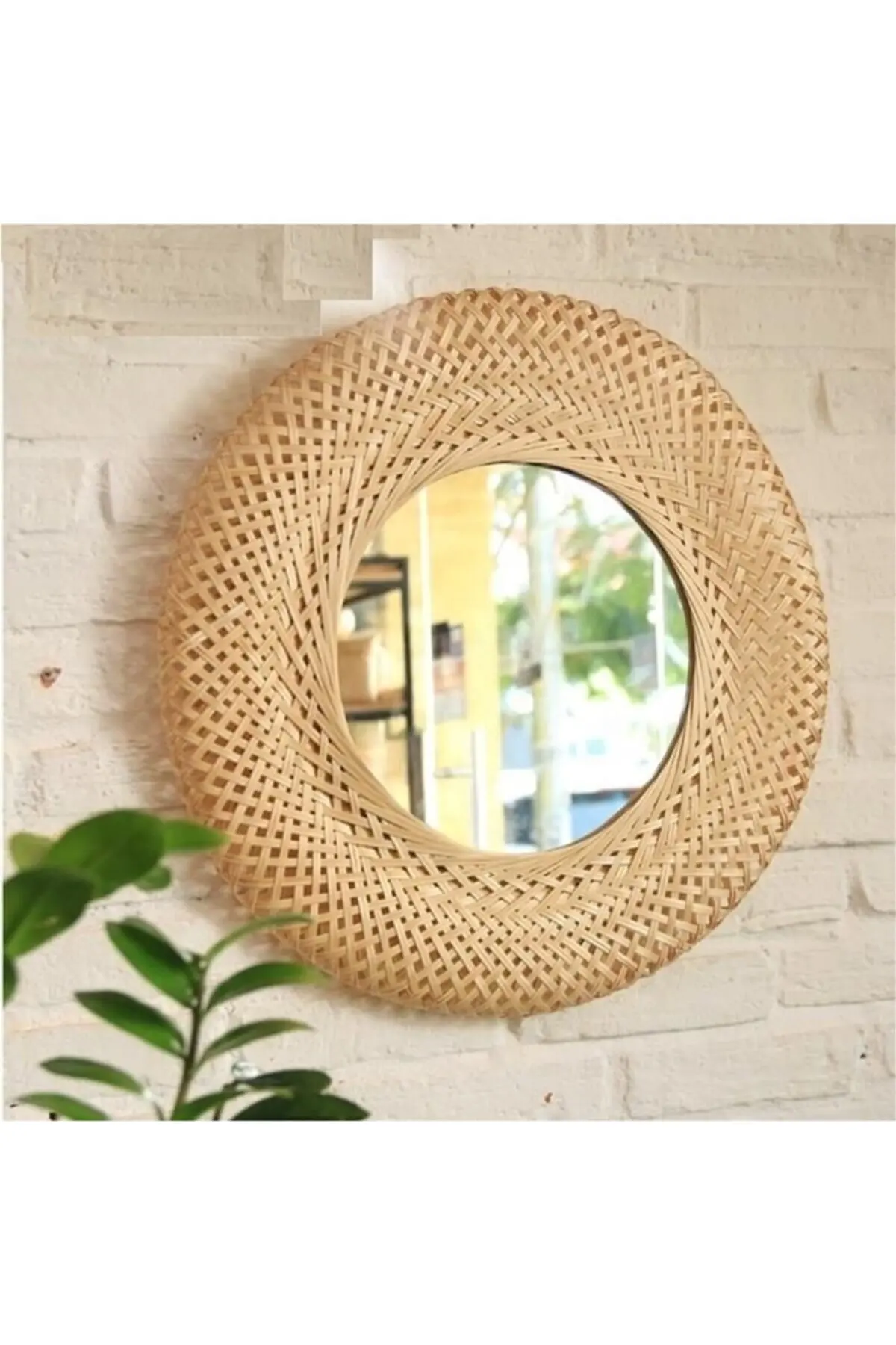 

Setra Handmade Bamboo Rattan Indian Wall Mirror (52CM) 2022 Season Modern Stylish Home Decoration