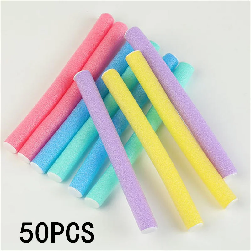 

Bulk Pack 10/20/50pcs Universal Perm Hair Curling Sticks Colorful Sponge Pearl Cotton Eva Curling Iron for Creative Hair Styling