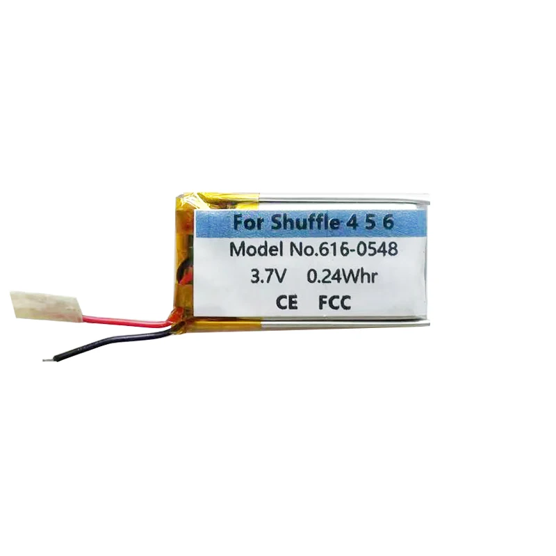 2PCS/LOT 616-0548 A1373 0.24Whr Battery For Ipod For Shuffle 4th 5th 6th 7th Generation 4 5 6 7 Batterie AKKU