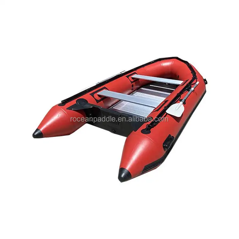 

3.6m Orange With Light Grey Color Aluminum Floor PVC Inflatable Boat With CE Certification Made In China