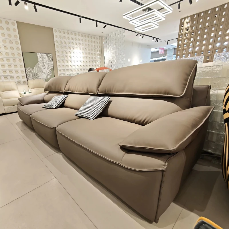 Leather sofa simple design living room home furniture set