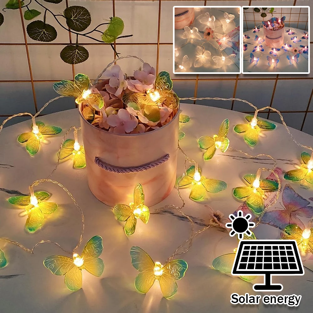 

Солнечные гирлянды-бабочки LED: Декор для комнаты, сада, двора, кемпинга, атмосферное освещение
