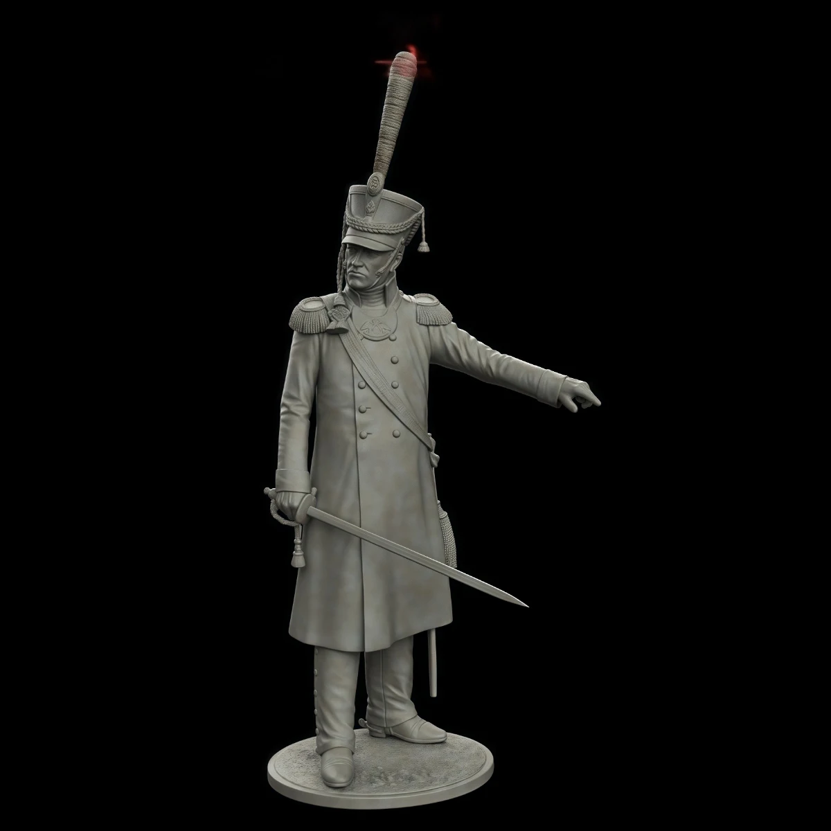 75MM resin unpainted model kit, Russian Grenadiers Regiment Headquarters Officer Unassembled and Unpainted GK, 1556R