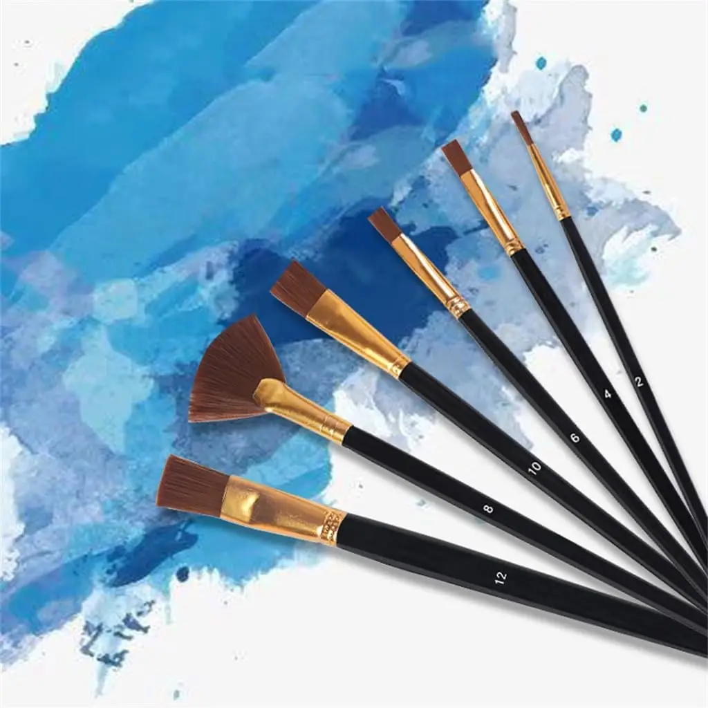 

Wooden Oil Painting Brushes Watercolour Drawing Brush Set Nylon Hair Acrylic Brushes Art Supplies