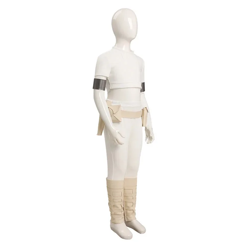 

COSda@Kids Children Padme Cosplay Amidala Costume Movie Space Battle Roleplay Top Pants Arm Rings Outfit Halloween Carnival Part