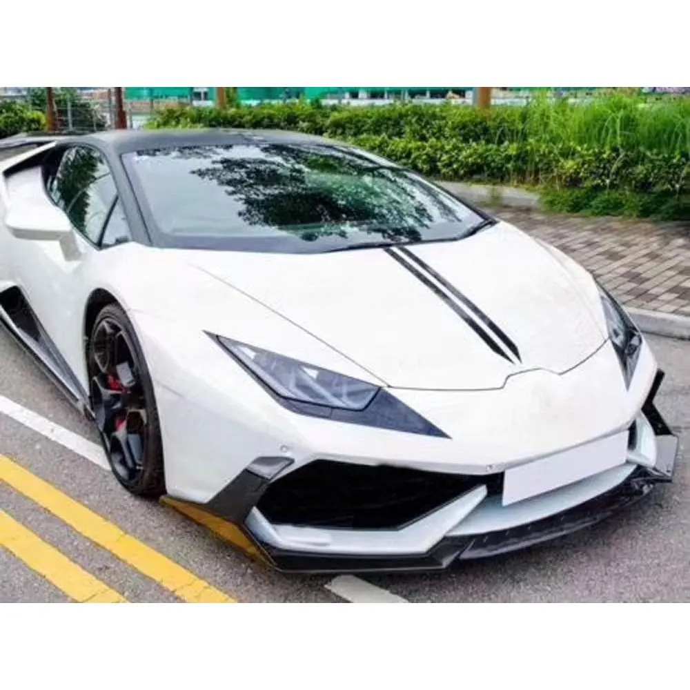 Передняя лопата для подбородка, спойлер, разветвители, чехол для Lamborghini Huracan LP610-4 2014-2018, защитные заслонки для бампера из углеродного волокна