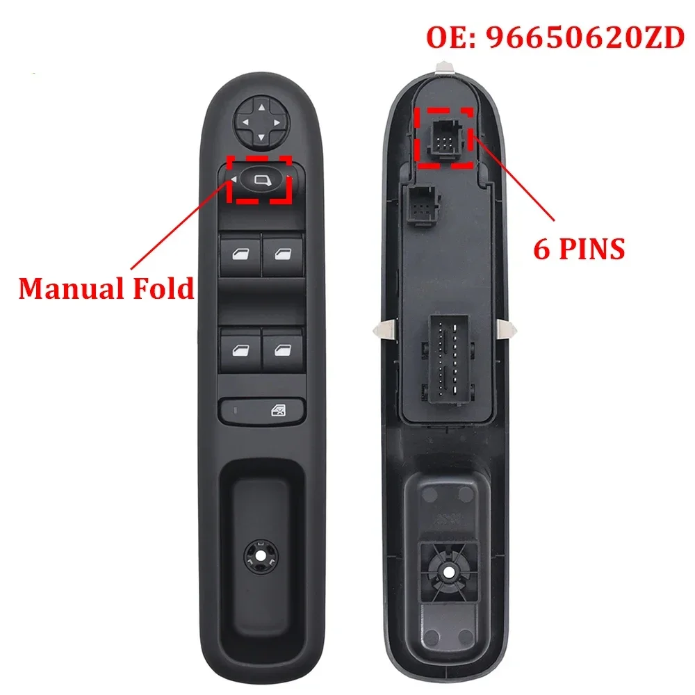 Front Left Car Master Window Switch For Peugeot 3008 5008 Wagon 2009-2016 96650621ZD 96650620ZD