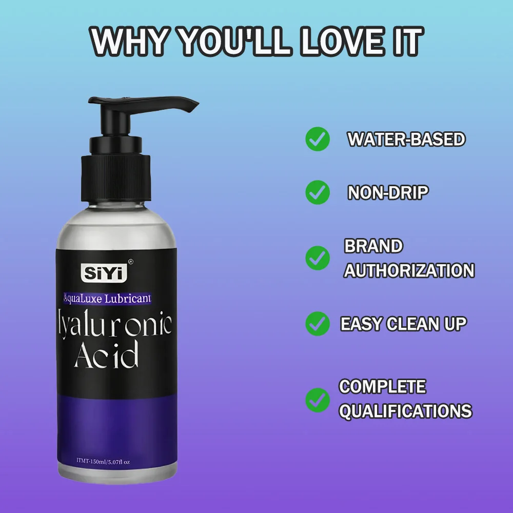 50 مل / 150 مل زيوت التشحيم المائية بحمض الهيالورونيك - غير لزجة، آمنة للواقي الذكري، لطيفة للبشرة الحساسة للأزواج التشحيم الجنسي #3