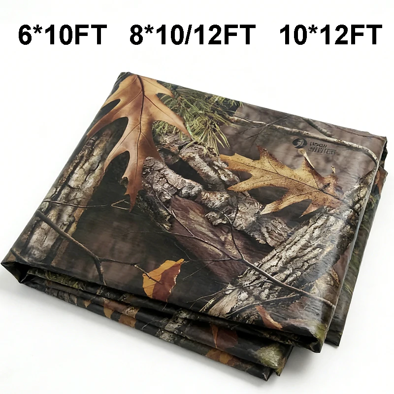 

Camouflage Tarpaulin Waterproof Awning Shade 6*10 8*10/12 10*12 FT Outdoor Garden Canopy Camping Bionic Camo Tarp Sun Shelter