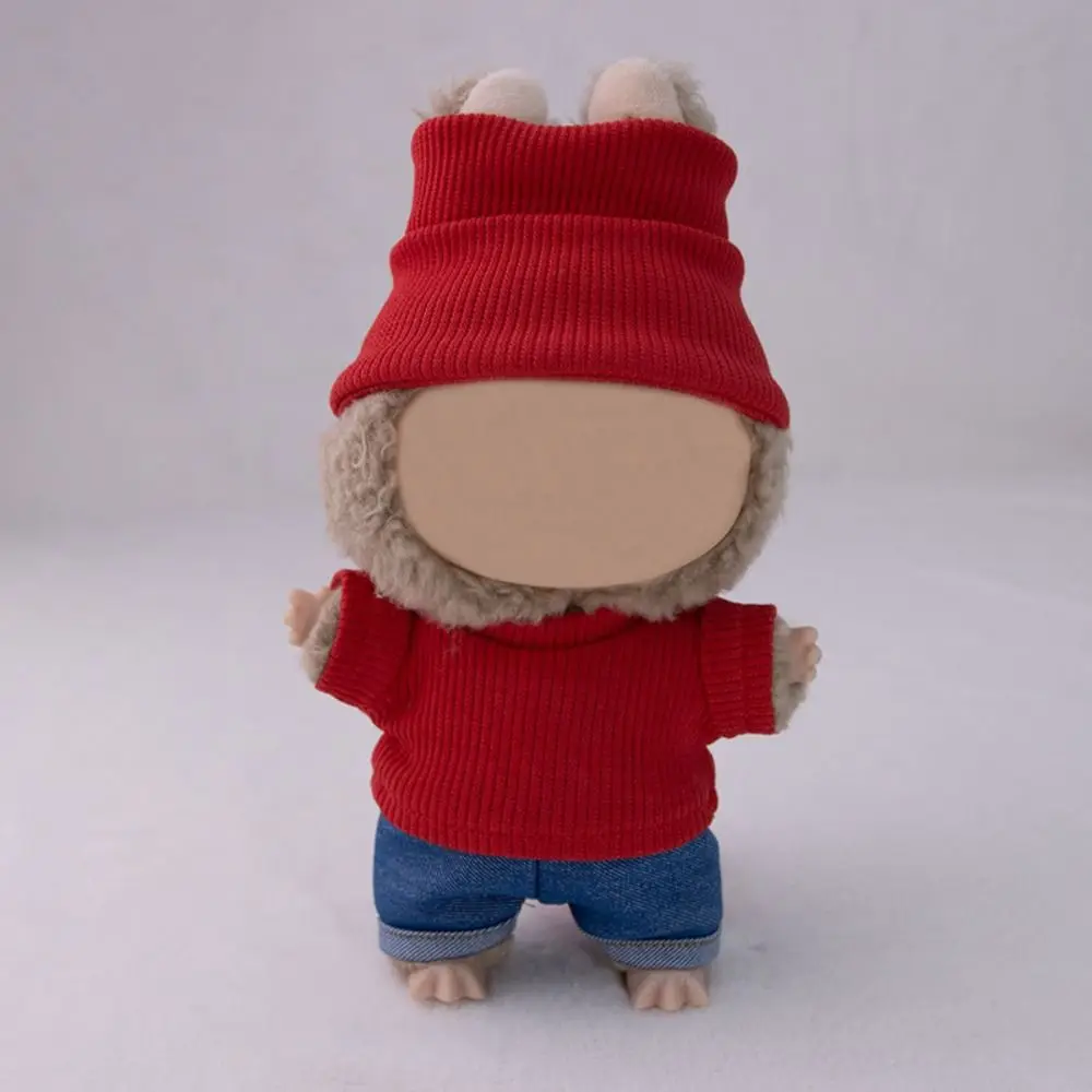 15 cm Puppenhose, süße 17 cm Labubu-Jeans, Plüschpuppenkleidung, Outfit-Zubehör für Kawaii Labubu Idol Puppen, Kleidung, DIY-Geschenk